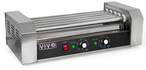 VIVO Five (5) Roller Electric Hot Dog Sausage Grill Cooker Machine 750-Watt | Holds 12 Hot Dogs (HOTDG-V005) Hot Dog Machine, Hot Dog Rollers, Hot Dog Roller, Food For Special Event, Single Burner, Vegetable Drinks, Hot Plate, Cooking Appliances, Healthy Eating Tips