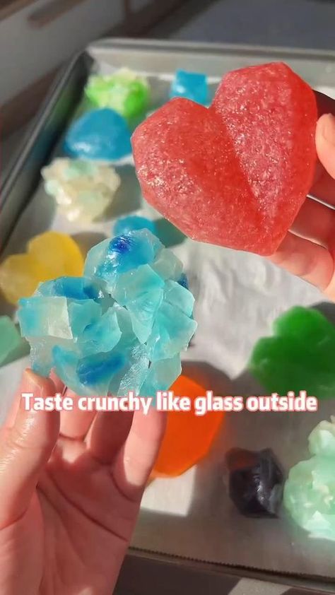 Edible Crystals, Clusters Recipe, Kawaii Cooking, Sweet Dishes Recipes, Easy Summer Desserts, Quick Recipes Snacks, Easy Baking Recipes Desserts, Tasty Baking, Sweet Snacks Recipes