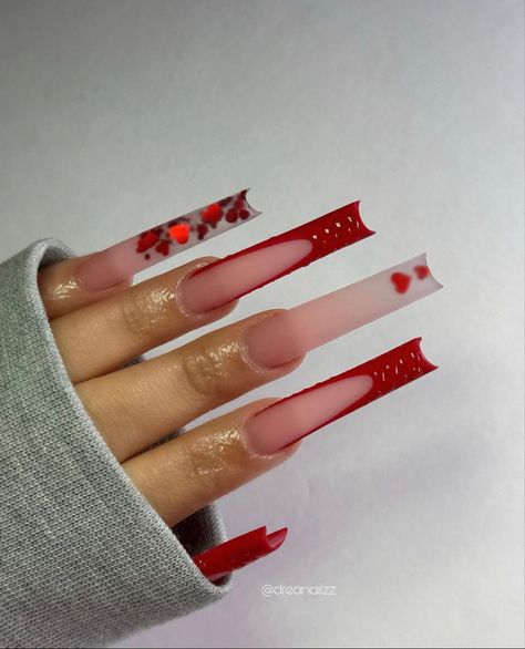 Easy Nail Designs For Beginners, Nail Art Designs Valentines, Nail Art Designs Valentines Day, Nail Designs For Beginners, Easy Nail Designs, Easy Nail Art Designs, Vday Nails, Valentines Day Nails, Tapered Square Nails