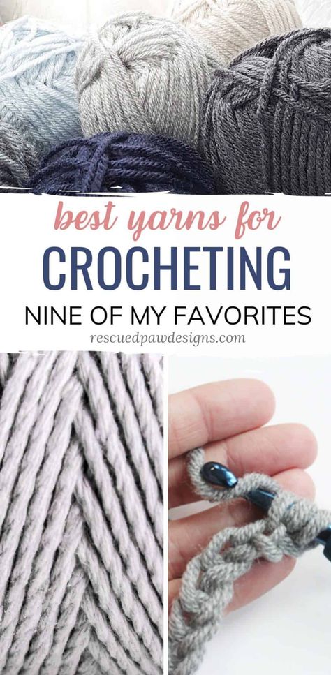 Choose from NINE of my favorite yarn brands to make your next crochet pattern with! #crochet #bestyarnforcrochet #rescuedpawdesigns Best Yarn For Crochet, Crochet Easy Patterns, Scarfie Yarn, Turquoise Yarn, Chunky Crochet Blanket Pattern, Yarn For Crochet, Chunky Crochet Blanket, Easy Patterns, Crochet Easy