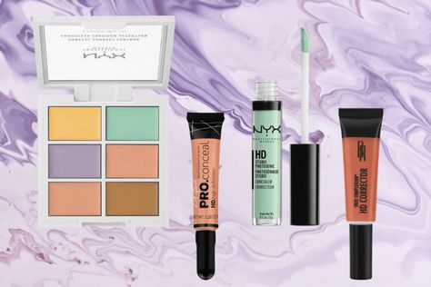 Nyx Color Corrector Palette, Nyx Color Corrector, Pink Color Corrector, Nyx Colour Correcting Palette, Best Color Corrector, Under Eye Color Corrector, Green Color Corrector, Applying Concealer, Green Concealer