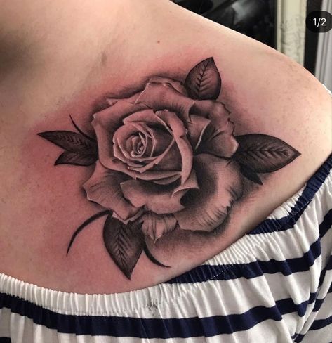 Rose Shading, Black And Grey Rose Tattoo, Fake Skin Tattoo, Black And White Flower Tattoo, Shading Tattoo, Tattoo Black And Grey, Realistic Rose Tattoo, Rose Flower Tattoos, Rose Drawing Tattoo