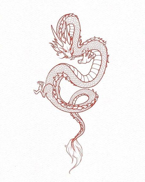 150+ Best Chinese Dragon Tattoo Designs With Meanings (2022) - TattoosBoyGirl Tato Irezumi, Cute Dragon Tattoo, Chinese Dragon Tattoo, Targaryen Tattoo, Red Dragon Tattoo, Simpsons Tattoo, Dragons Tattoo, Small Dragon Tattoos, Chinese Dragon Tattoos