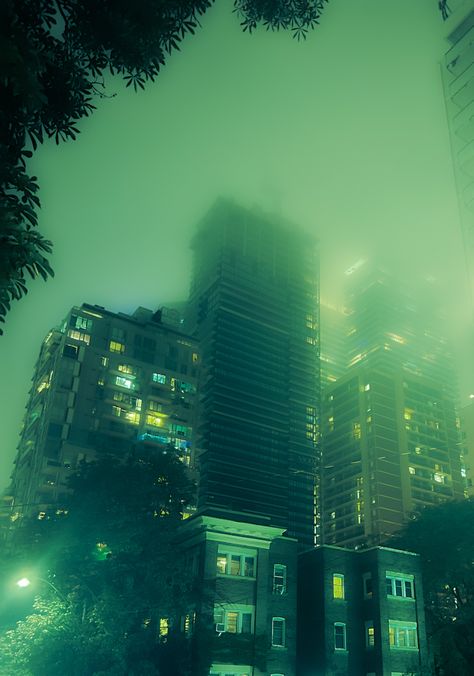 foggy city at night Kar Wai Wong Cinematography, Won Kar Wai Aesthetic, Wong Kar Wai Wallpaper, Won Kar Wai, Wong Kar Wai Aesthetic, Cyberpunk Setting, Wong Kar Wai, Fallen Angels, Liminal Spaces