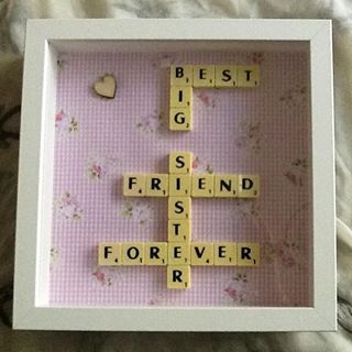 Cute Things To Make For Your Sister, Birthday Gift For Big Sister, Big Sister Birthday Gift Ideas, Craft For Sister, Crafts For Sisters, Scrapbook Ideas Sisters, Diy Birthday Gifts For Sister Homemade Cute Ideas, Creative Birthday Gifts For Sister, Handmade Gifts For Sister Birthday