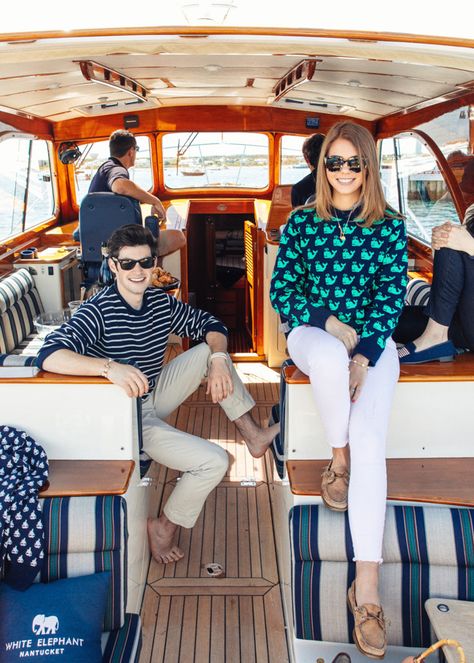 Sophie Shoelover, Yacht Lifestyle, Yacht Outfit, Lobster Sweater, Azimuth Circle, New England Prep, Boat Style, Lobster Boat, Preppy Life