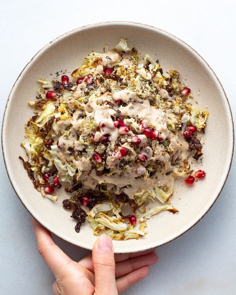 Crispy Cabbage Salad with Maple Tahini Dressing - Justine Snacks January Meals, Maple Tahini Dressing, Crispy Cabbage, Justine Snacks, 7 Day Cabbage Soup Diet, Justine Doiron, Cabbage Salad Recipes, Dinner Rotation, Cabbage Soup Diet