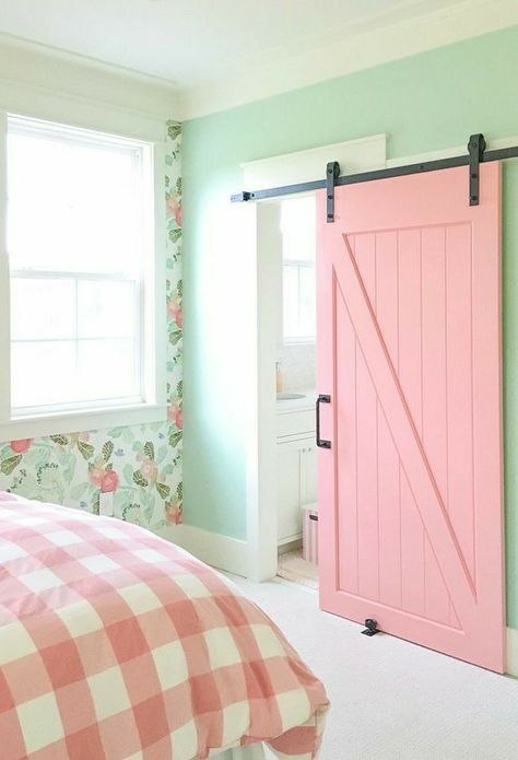 Pink Princess Room, Green Baby Room, Princess Bedrooms, Vintage Kids Room, Fantasy Bedroom, Pink Door, Trendy Bedroom, Pink Bedroom, Bedroom Doors