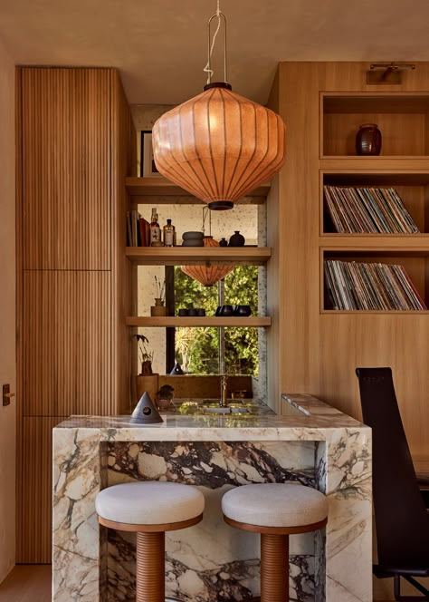 This 600-Square-Foot In-Law Unit Is Inspired by Japanese Listening Bars | Architectural Digest Vacuum For Hardwood Floors, Folding Glass Doors, Design Del Prodotto, Bar Ideas, Flooring Options, Dream Spaces, Indoor Outdoor Living, Wood Chair, Architectural Digest