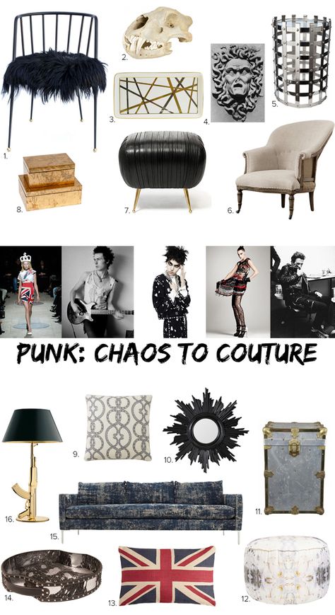 Rocker Interior Design, Punk Rock Decor, Punk Interior Design, Punk Interior, Punk Furniture, Punk Chaos To Couture, Country Style Bed, Edgy Bedroom, Chaos To Couture