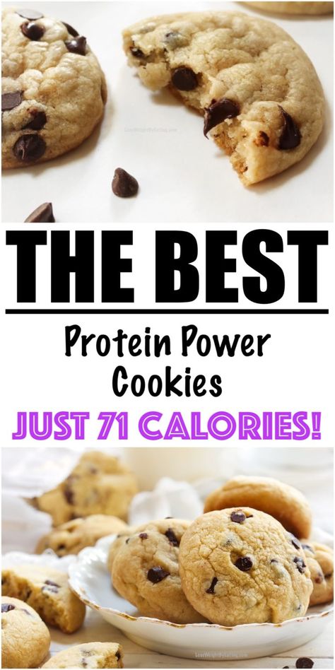 Protein Cookies Recipe (LOW CALORIE) - Lose Weight By Eating Cookie Recipes Protein, Moist Protein Cookies, Low Calorie Desserts Protein, Lower Calorie Cookies, Premier Protein Cookies, High Protein Low Calorie Baked Goods, Protien Powder Cookies, Copycat Quest Protein Cookie, Low Cal Protein Cookies