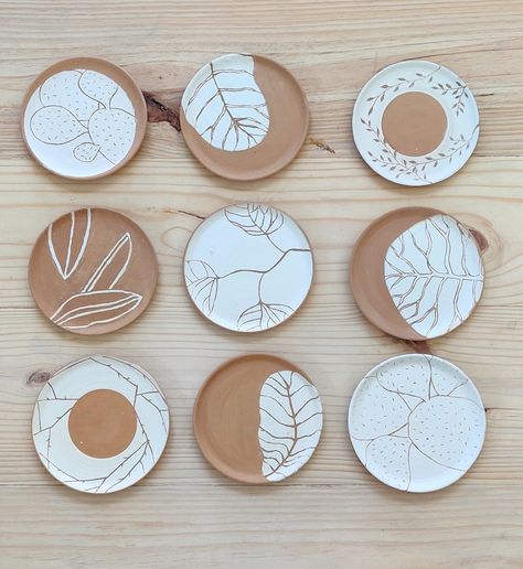 Painted ceramic plates