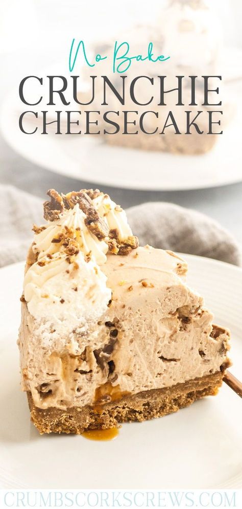 Crunchie Cheesecake No Bake, Honeycomb Cheesecake Recipe, Nobake Dessert Recipes, Quick Dessert Recipes No Bake, Quick Deserts Ideas, Crunchie Cheesecake, Cheesecake Recipes Easy No Bake, Cheesecake Recipes No Bake, Honeycomb Cheesecake