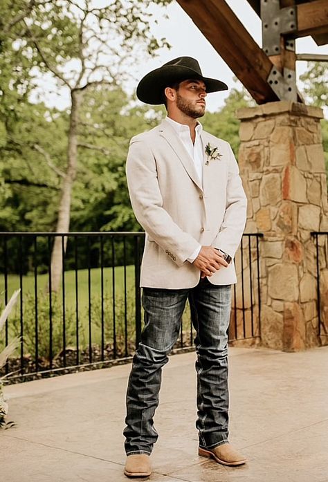 Country Men Wedding Attire, Men Cowboy Wedding Outfit, Western Male Wedding Attire, Guys Western Wedding Attire, Western Men Outfits Wedding, Western Outfit Men Wedding, Country Wedding Guys Attire, Vaquero Wedding Outfit Men, Country Groom Outfit