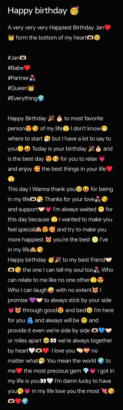 https://pin.it/4rRVF9MH5 Bdy Wishes For Girlfriend, Birthday Wishes For Best Friend Sister, Quotes For Girlfriend Birthday, Happy Birthday Life Partner, Happy Birthday My Love Girlfriend, Advance Happy Birthday My Love, Advance Happy Birthday Wishes, Happy Birthday Jan, Quotes For Girlfriend