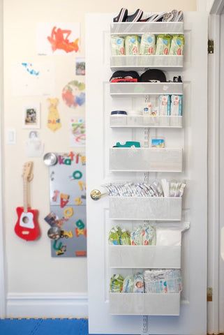 Nursery Ideas for Small Spaces – Happiest Baby Small Shared Closet, Small Nursery Ideas, Storage For Small Spaces, Under Crib Storage, Small Space Baby, Crib Storage, Tiny Nursery, Smart Hacks, Small Space Nursery