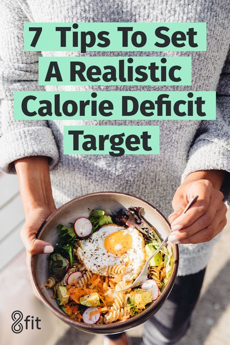 If you’ve ever stepped on a scale after being disciplined about your calorie intake, you've probably noticed that the numbers hardly budge. Why is that? As it turns out, calorie intake and weight loss aren't that closely linked. Read on to find out how you can set a realistic calorie deficit. What 1200 Calories A Day Looks Like, How To Do A Calorie Deficit Diet, How To Be Calorie Deficit, How To Find Your Calorie Deficit, Calorie Deficit Tips, How To Be In A Calorie Deficit, Calorie Deficit Meal Plan 1800 Calories, How To Stay In A Calorie Deficit, Eating In A Calorie Deficit