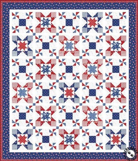 Quilt Free Pattern, Happy Quilts, Flag Quilt, Moon Designs, Patriotic Fabric, Quilt Shops, Patriotic Quilts, Quilt Of Valor, Holiday Quilts