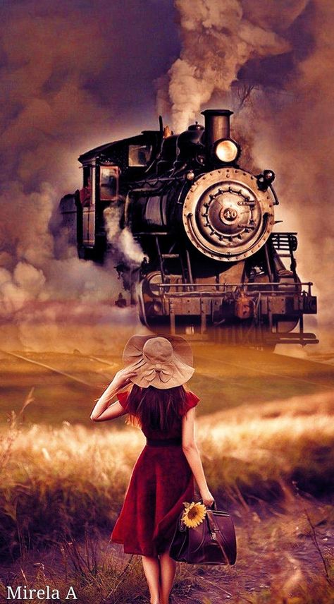 Train Gif, Train Tattoo, Train Artwork, Steam Trains Photography, Train Wallpaper, Train Drawing, Runaway Train, Canvas Art Projects, Gothic Fantasy Art