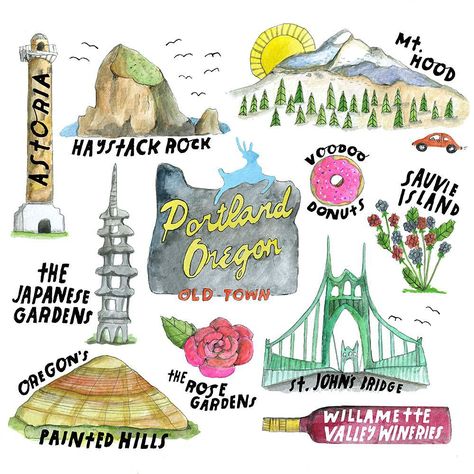 Many of you may know that I've recently moved to Portland ... Oregon Drawing, Moving To Portland Oregon, Oregon Garden, Lisa Congdon, Painted Hills, Change Is Hard, Portland City, I'm Grateful, One Year Ago