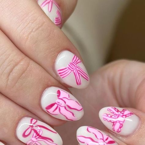 jenna cottrell || utah nail tech on Instagram: "i am TOO obsessed. dreamed these up today with brooklyn 🩷🎀" Super Cute Nail Designs, Utah Nails, Sorority Nails, June Nails, Bow Nails, Spring Break Nails, Beachy Nails, Hello Nails, Summery Nails