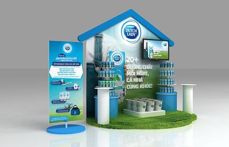 Milk Display, Promotional Stands, Milk Store, Guinness Draught, Dutch Women, Pos Display, Kiosk Design, Exhibition Booth Design, Pop Display