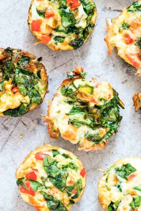 Make Ahead Breakfast Ideas, Veggie Egg Cups, Baked Egg Cups, Low Calorie Meals, Baked Egg, Egg Bites, Cooked Breakfast, Diet Vegetarian, Keto Recipe