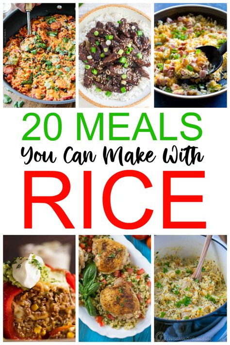 Meals With Minute Rice, Dishes To Serve Over Rice, Recipes To Make With Rice, Hearty Rice Dishes, Rice Toppings Recipes Meals, Recipes Served Over Rice, Rice Main Dish Recipes Easy Dinners, Rice Recipes Main Dishes, Main Dish With Rice