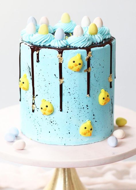 The best Easter cake ideas for kids & adults: Blue Mini Chick Cake Ideas | Looking for cute Easter cake decorating ideas that taste amazing? Whether you're after easy Easter cake ideas creative & beautiful, or you're a fan of fun Easter cake decorations with royal icing or even Easter cake ideas easy, these amazing are easy to replicate, so you have to give these Easter desserts and Easter cake designs a go! #easter #eastercake #eastercakeideas #eastercakedecorating #easterdesserts #chickcake Easter Egg Nest Cake, Easter Cake Ideas, Easter Nest Cake, Easter Cake Designs, Easter Cake Easy, Easter Cake Decorating, Chocolate Easter Cake, Easter Egg Cake, Easter Cake Recipes