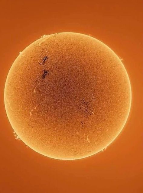 27/07/2023 - Picture of the Sun, taken by Arturo Buenrostro. The Sun is very active, lot of sun spots detected. Sun Up Close, Sun Photography Aesthetic, Sun Spot, Pictures Of The Sun, 2023 Picture, Sun Photography, Hail Mary, A Level Art, Space Art