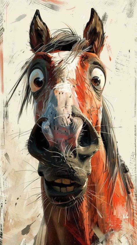 Animal Caricature, Illustration Kunst, Custom Portrait Illustration, Animal Illustration Art, Animal Portraits Art, Cartoon Character Pictures, Horse Portrait, Art Et Illustration, Art And Illustration