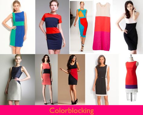 color block Colorblock Fashion, Dress Illustration, Sewing 101, Color Block Dress, Floral Sheath Dress, Colour Blocking, Block Dress, Pattern Drafting, Clothing Inspiration