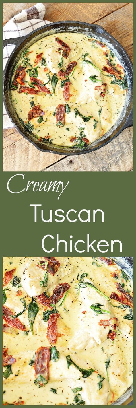 Creamy Tuscan Chicken, Coconut Milk Chicken, Chicken Recipes Boneless, Tuscan Chicken, Instant Pot Recipes Chicken, Chicken Pasta Recipes, Best Chicken Recipes, Spinach And Cheese, Chicken Recipes Casserole