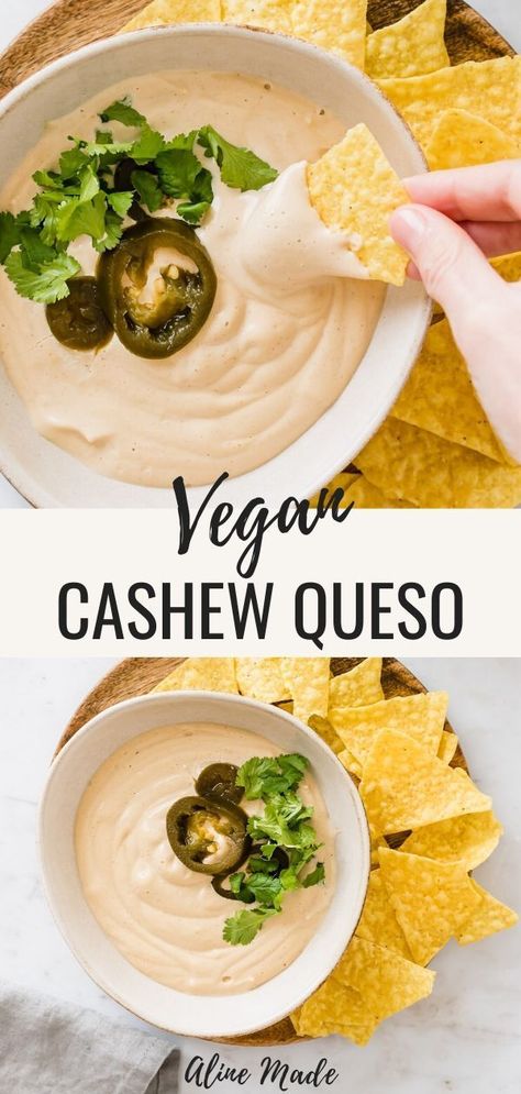 Vegan Nacho Dip, Cheese Sauce For Nachos, Sauce For Nachos, Vegan Cashew Cheese Sauce, Vegan Queso Dip, Cashew Queso, Cashew Dip, Vegan Cashew Cheese, Nacho Dip