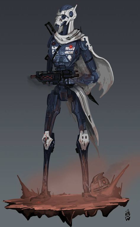 Grievous's Shock Trooper Commando Concept by Wolfdog-ArtCorner Star Wars Battle Droids, Shock Trooper, Battle Droid, Star Wars Design, Star Wars Trooper, Star Wars Characters Pictures, Star Wars Droids, Star Wars Concept Art, Star Wars Tattoo