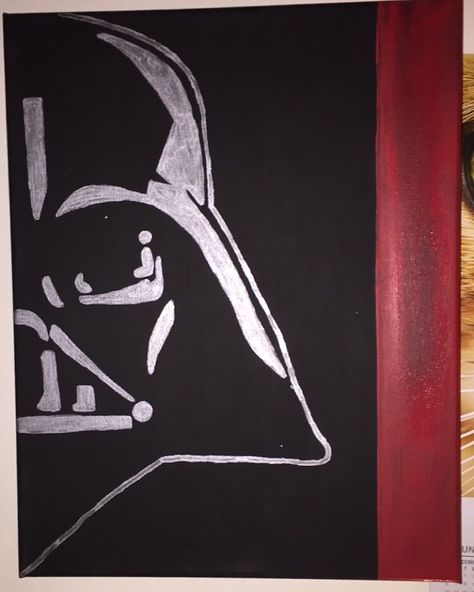 Star Wars Painting Easy, Star Wars Canvas Painting, Boba Fett Painting, Star Wars Art Painting, Star Wars Painting, Star Wars Room, Star Wars Drawings, Parking Spot, Cute Paintings