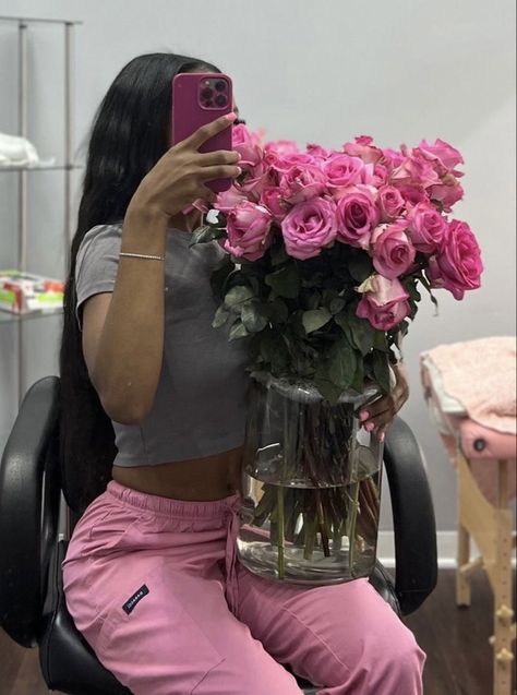 Receiving Flowers, On Tumblr, Roses, Tumblr, Flowers, Pink, Black