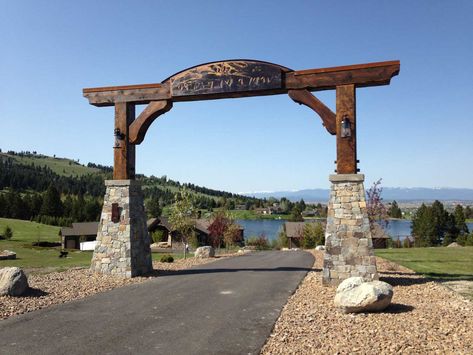 Image result for San Marino ranch montana Driveway Entrance Archway, Ranch Ideas Outdoor, Ranch Driveway Entrance Ideas, Ranch Property Ideas, Ranch Ideas Farms, Farm Driveway Entrance, Entry Gates Ideas Driveway Entrance, Farm Entrance Ideas Driveways, Ranch Entry Gates