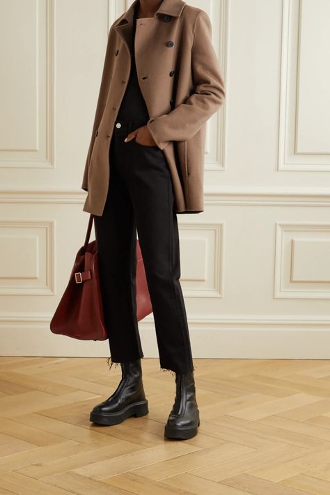 Tomboy Outfits, Cashmere Coat, Boots Outfit, Pre Fall, Minimal Fashion, Outfits Casuales, Net A Porter, Look Fashion, Minimalist Fashion