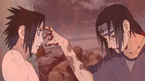 Itachi pokes Sasuke. Naruto, Anime