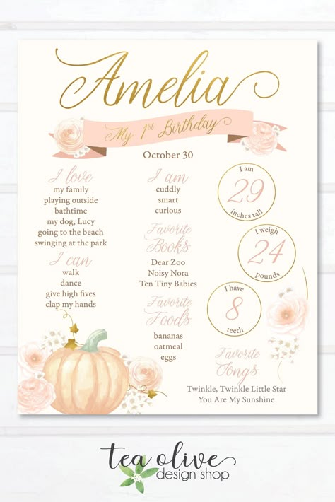 One Sweet Pumpkin Birthday, October 1st Birthday Girl, Fall 1st Birthday Girl Themes, October First Birthday Girl, Fall First Birthday Girl, Pumpkin First Birthday Girl, First Birthday Activities, Thanksgiving Birthday Parties, Fall First Birthday