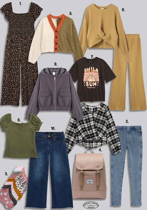 Mustard Outfit, Arrow Designs, Half Sweater, Preteen Fashion, Girls Fall Outfits, Half And Half, Capsule Outfits, Fall Capsule Wardrobe