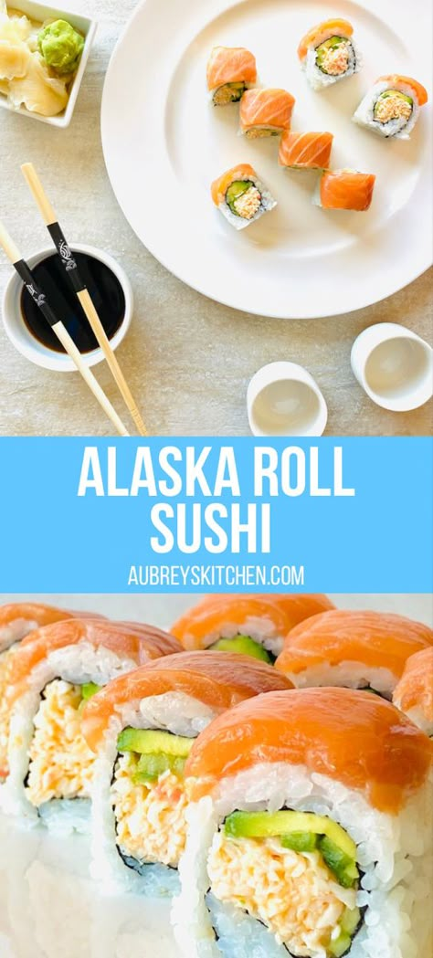 Alaska Roll Sushi, Home Sushi Recipe, How To Make Sushi With Bazooka, Basic Sushi Rolls, Diy Sushi Recipes, Philly Sushi Roll, Salmon Sushi Rolls Recipes, Make Sushi At Home, Best Sushi Recipes