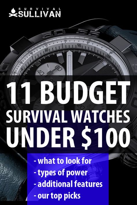 A list of the best budget survival watches taht will cost you around $50 to $100, plus what to look for when getting one. #survival #watches #survivalgear #gear Sevenfriday Watch, Survival Watch, Top Watches For Men, Mens Invicta Watches, Mechanical Watch Men, 100 Plus, White Dial Watch, Girl Scout Leader, Wristwatch Fashion