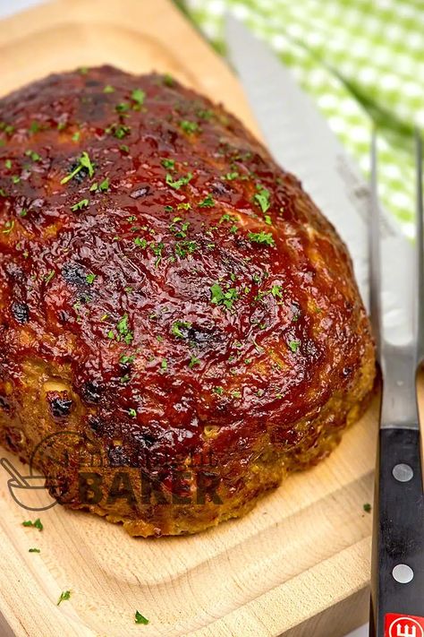 Asian Meatloaf - The Midnight Baker - Lower Fat Asian Meatloaf, Basic Meatloaf Recipe, Low Carb Meatloaf, Homemade Meatloaf, Classic Meatloaf Recipe, Healthy Low Carb Dinners, Easy Meatloaf, Zero Carb, Comfort Food Recipes Dinners