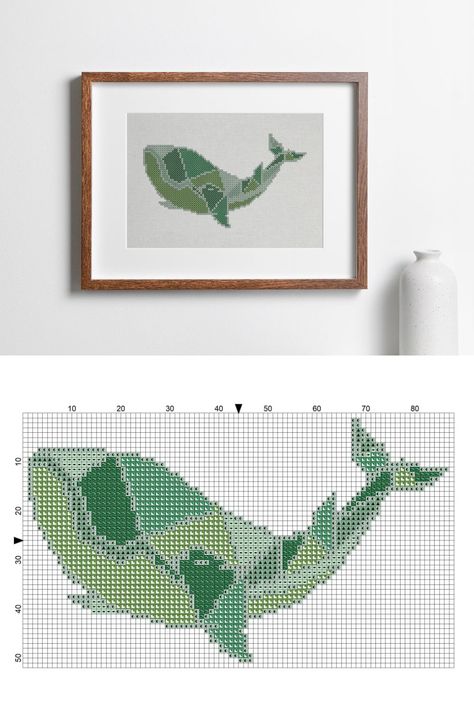 Geometric whale cross stitch (free) - Craft with Cartwright Whale Cross Stitch Pattern, Whale Cross Stitch, Sea Cross Stitch, Cross Stitch For Beginners, Geometric Cross Stitch, Cross Stitch Free, Cross Stitch Sea, Cross Stitch Necklace, Cross Stitch Geometric