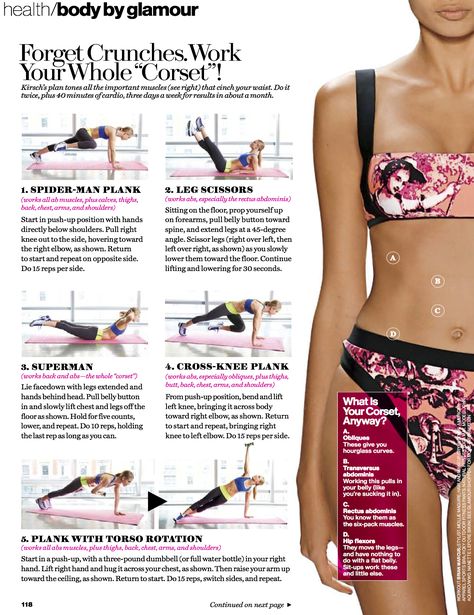 Ab workout Working your "corset" muscles  via Glamour Magazine Diastasis Recti Exercises, Fun Fitness, Getting In Shape, Abdominal Exercises, Ab Workouts, Waist Training, Abdominal Muscles, Be Fit, Getting Fit