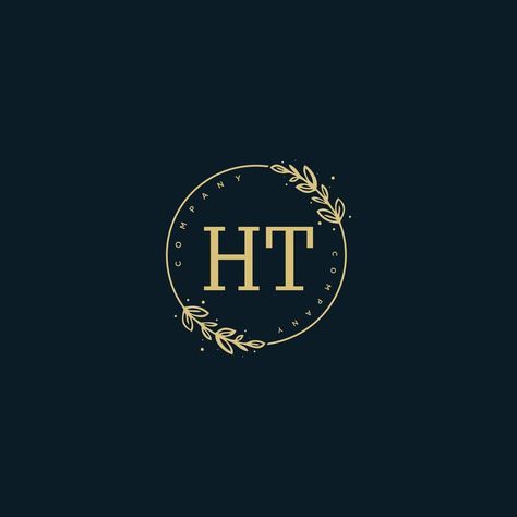 Ht Logo Design, Design Handwriting, Handwriting Logo, Handwritten Logo, Elegant Logo Design, Elegant Logo, Creative Template, Monogram Logo, Wedding Fashion