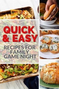 Easy Meals For Game Night, Snacks For Game Night Appetizers, Game Night Recipes Parties, Meals For Game Night, Game Night Dinner Ideas Meals, Easy Movie Night Dinner, Game Night Meal Ideas, Dinner Ideas For Game Night, Movie Night Finger Foods