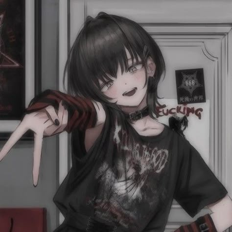 Goth Anime Girlies, Gothic Anime Girlies, Emo Anime Girlies, Goth Anime Woman, Emo Girl Art, Goth Girl Pfp, Emo Girl Pfp, Goth Anime Pfp, Top 10 Romance Anime